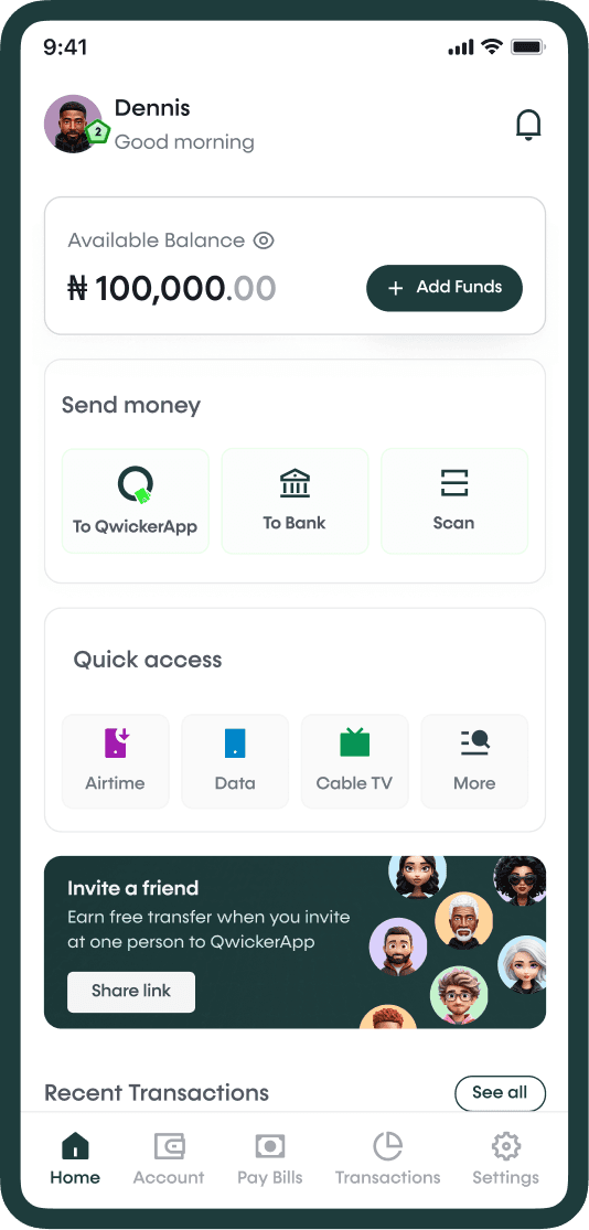 Phone with Qwicker App